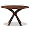 Baxton Studio Kenji Walnut Brown Finished 48-Inch-Wide Round Wood Dining Table 169-10893 - alternate 5